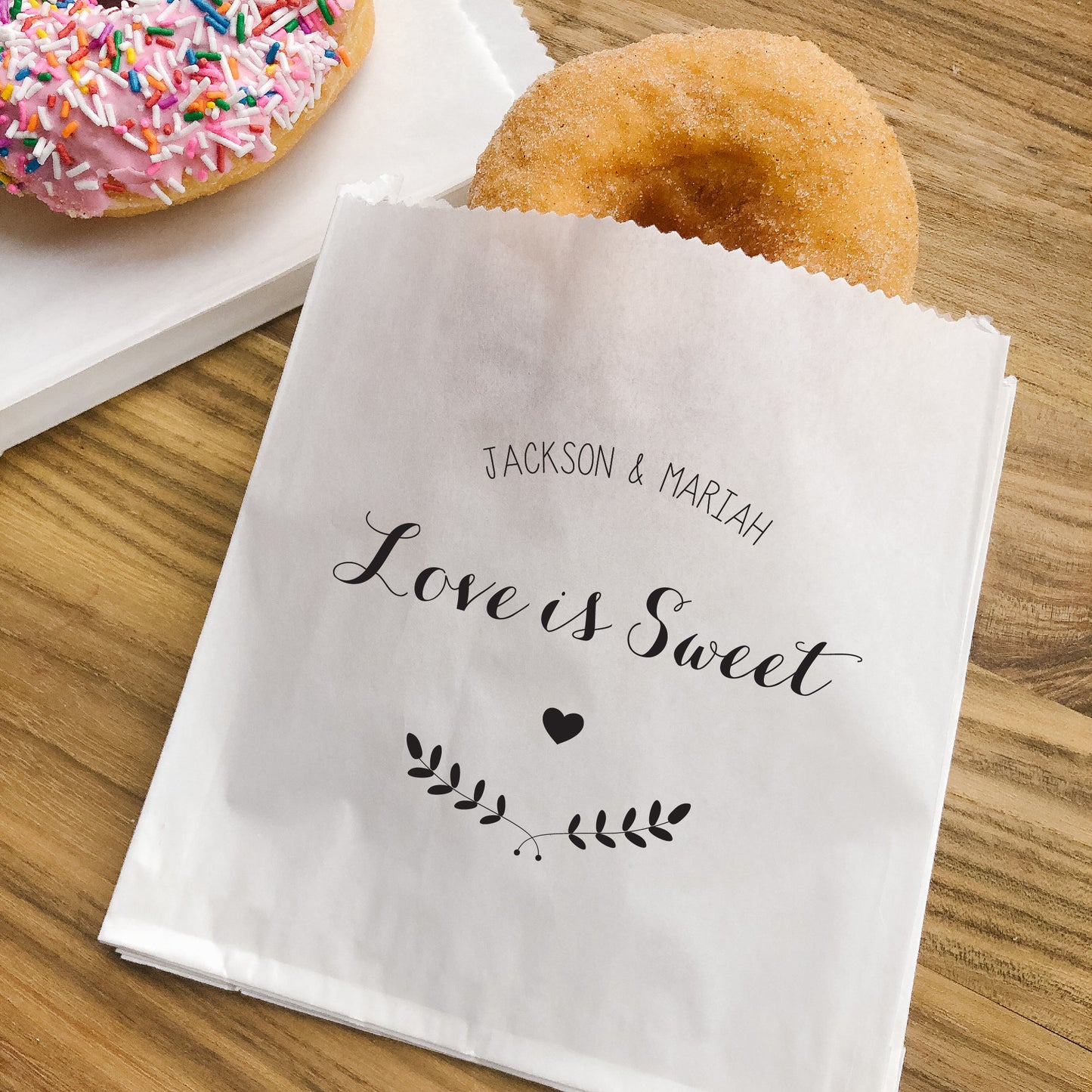 Love Is Sweet, Custom Candy Bags, Set of 25