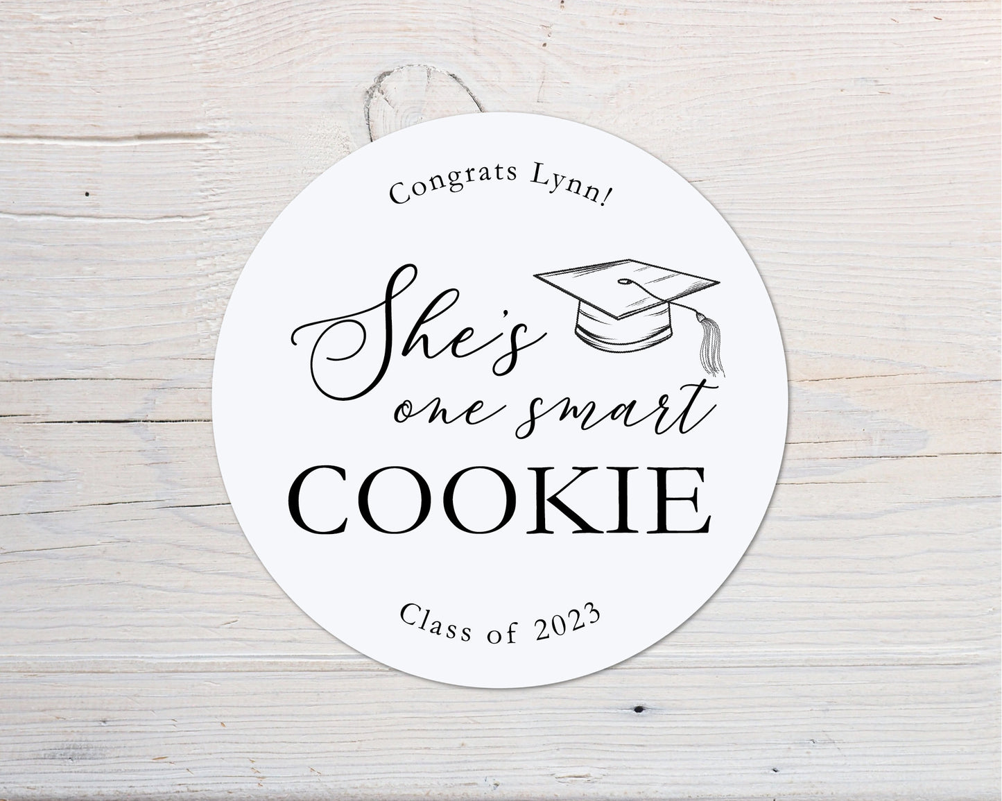 Stickers for Graduation Party Favors, One Smart Cookie Labels, Labels for grad cookies, Graduation Party Favors, Personalized Cookie Labels