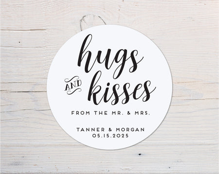 Hugs & Kisses from the Mr. and Mrs., Wedding Favor Stickers