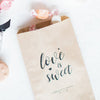 Wedding favor candy bags, Love is sweet bag, BAGS ONLY