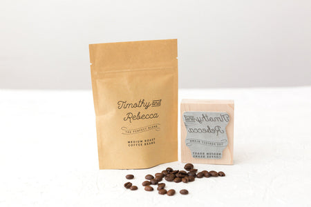 Coffee Wedding Favor Bag Coffee Pouch - Custom Coffee Bags - The Perfect Blend Wedding Favours - POUCHES ONLY