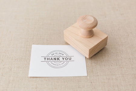 Thank You Stamp - DIY wedding favour stamp for Favor Tags