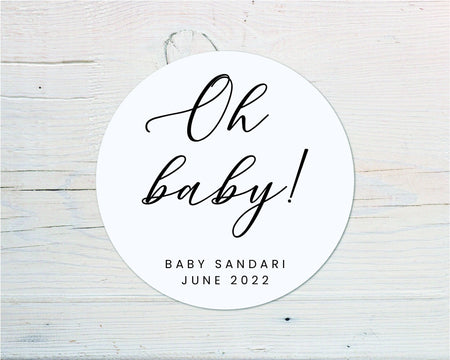 Oh Baby Stickers, Baby Shower Stickers