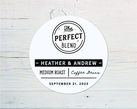 The Perfect Blend, Coffee Favor Stickers