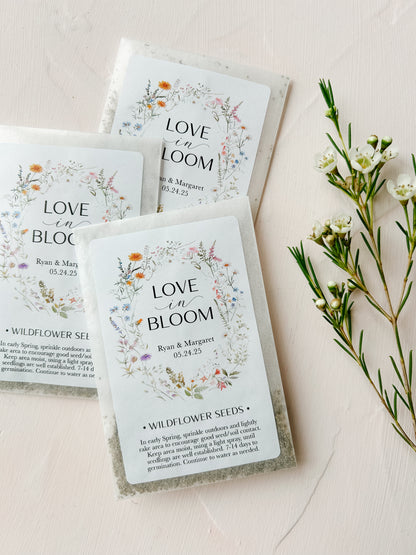 Love in Bloom - Personalized Wildflower Seed packet (12 pack)