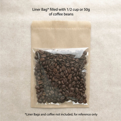 25 Pack, Personalized Coffee Favor Bags – Kraft Brown Wedding Treat