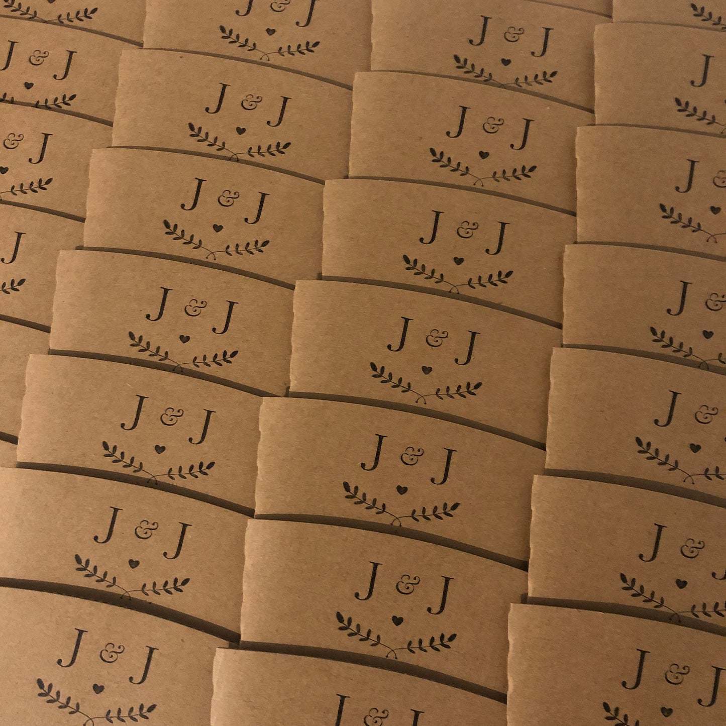 Custom Wedding Coffee Cup Sleeves | Monogrammed Paper Sleeves