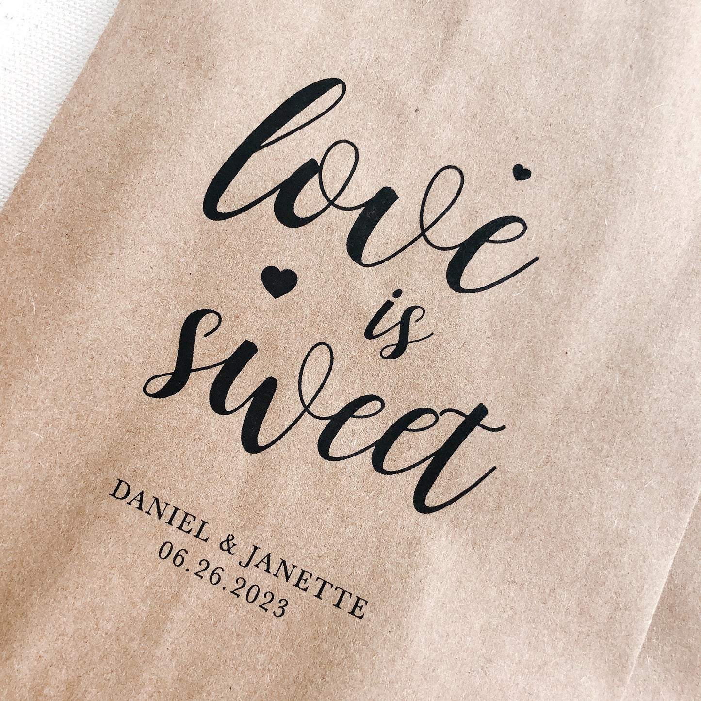 25 pack, Love is Sweet, Personalized Wedding Favor Bags, Sweets table Candy Bags
