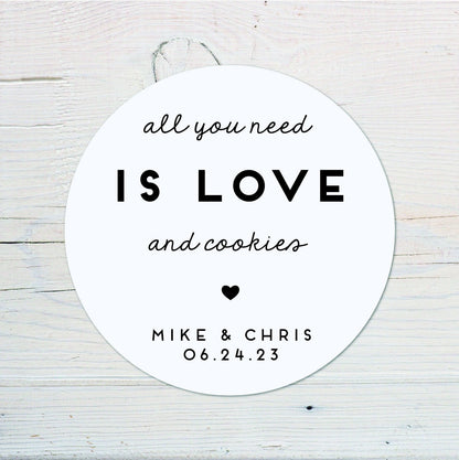 Personalized Stickers for Cookie Favors, Round Treat Labels, 2.5 inch STICKERS ONLY