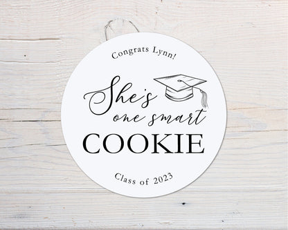 Stickers for Graduation Party Favors, One Smart Cookie Labels, Labels for grad cookies, Graduation Party Favors, Personalized Cookie Labels