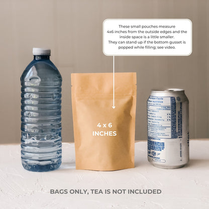 Personalized Tea Favor Bags: Floral Tea Party, Twins Baby Shower (POUCH ONLY)
