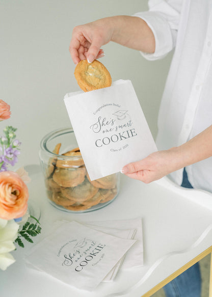 25 Pack, One Smart Cookie Graduation Favor Bags: Class of 2026, Set of 25